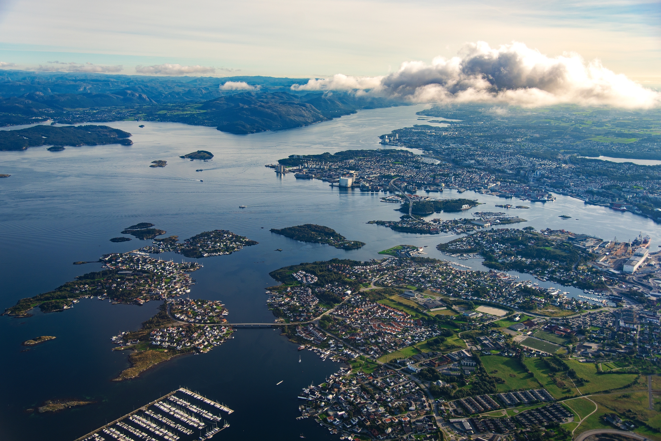 Stavanger - air view looking south west